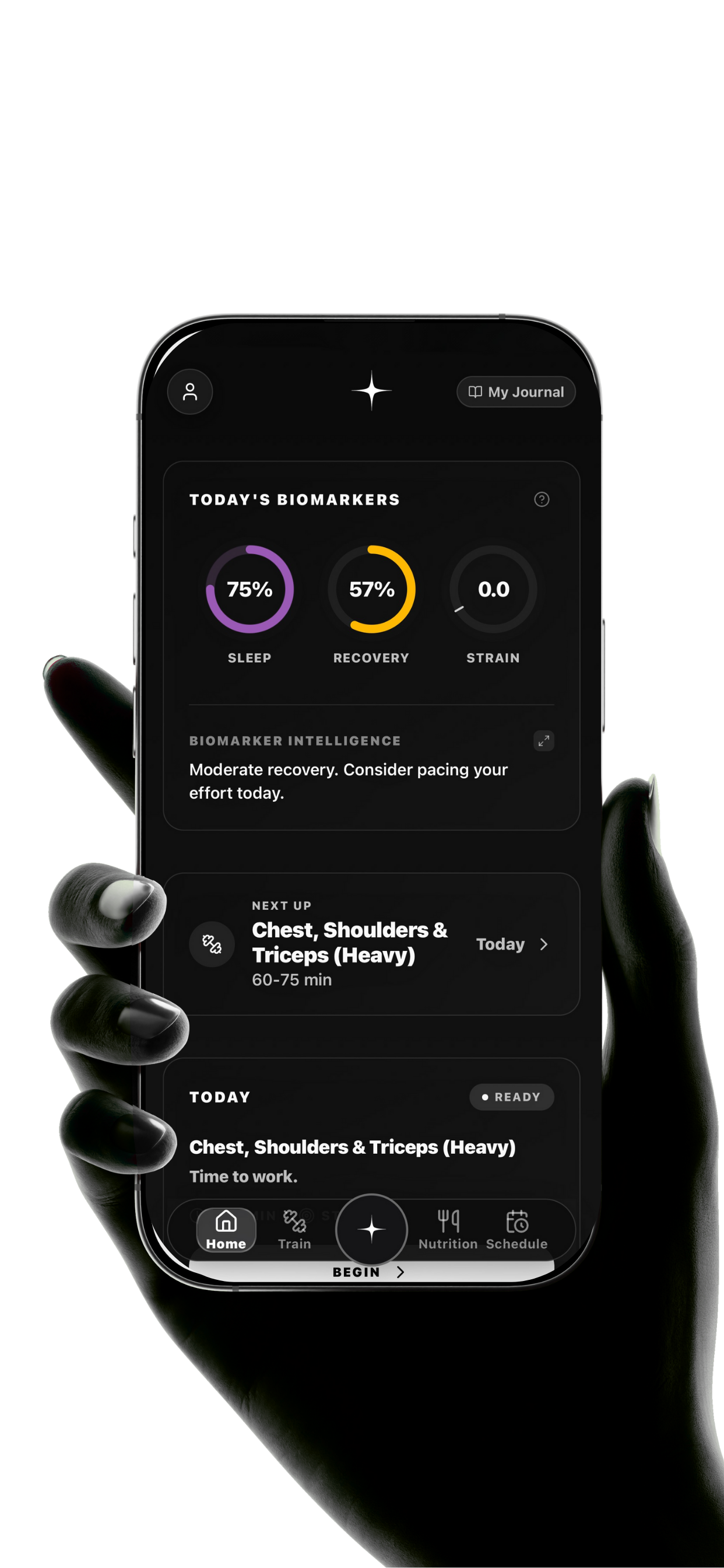 Performance app biomarkers screen